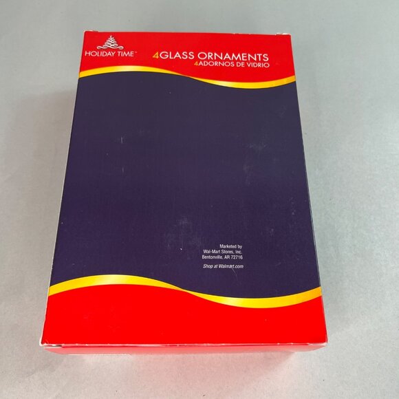 Set Of 4 Vintage Santa Claus Christmas Ornaments Painted Glass Balls Decor - Picture 11 of 12